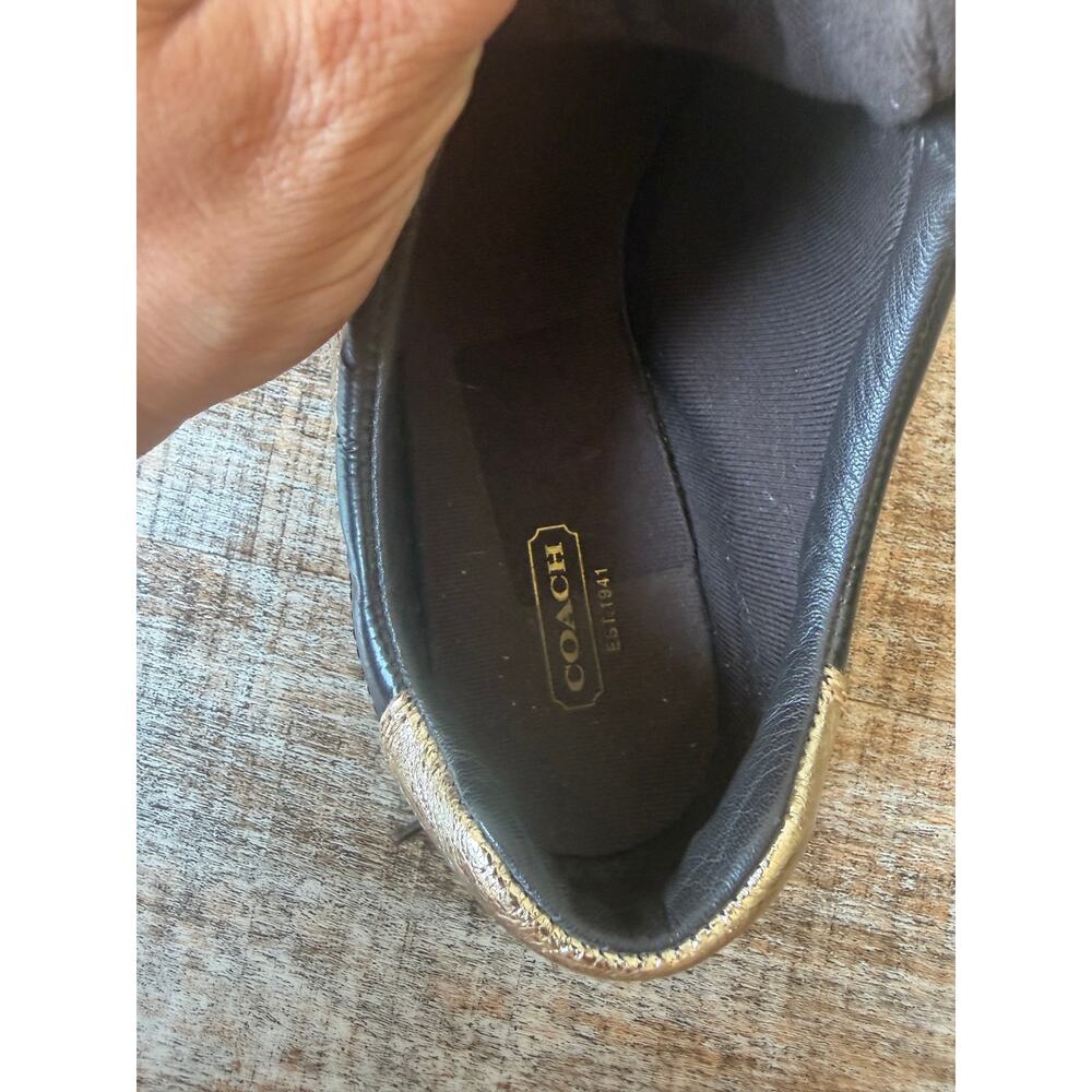 Coach Womens Kodie Signature Logo Gold and Brown Women's Sneakers Size 10 - Picture 8 of 13